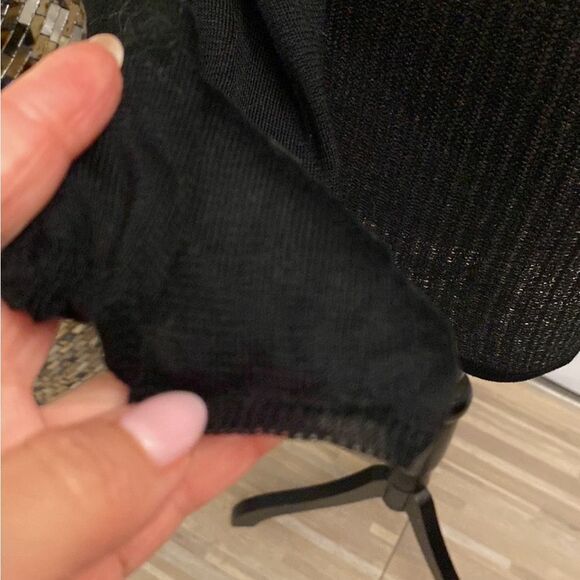 Helmut Lang Sheer Black Long Sleeve Top, L - Picture 7 of 9